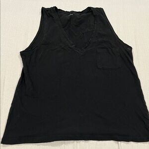 Madewell Black V-Neck Tank Top